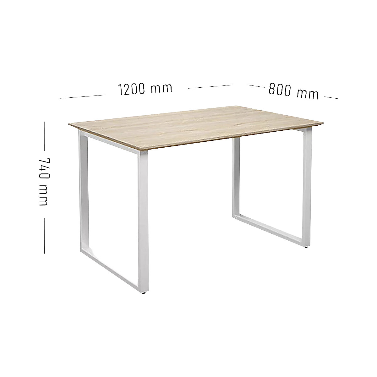 Mehrzwecktisch DUO-O Trend, gerade Platte (Produktabbildung 2)-1
