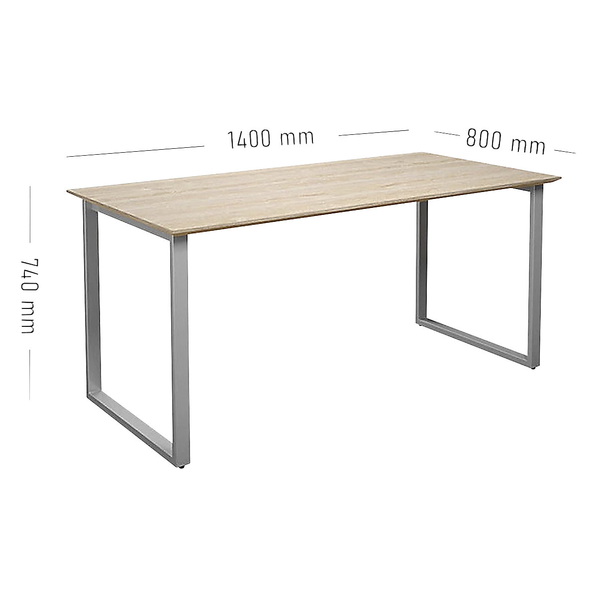 Mehrzwecktisch DUO-O Trend, gerade Platte (Produktabbildung 2)-1