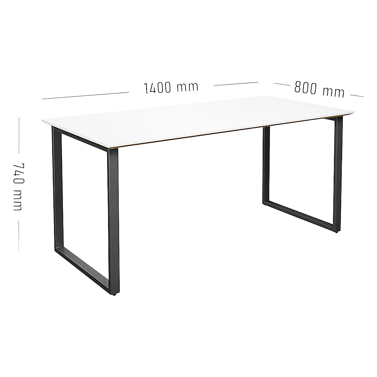 Mehrzwecktisch DUO-O Trend, gerade Platte (Produktabbildung 2)-1