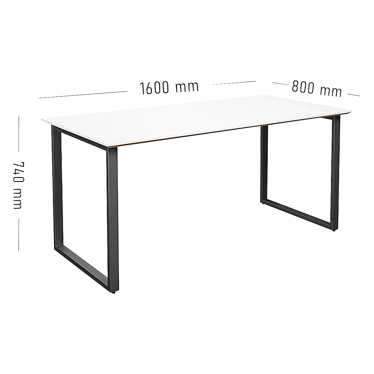 Mehrzwecktisch DUO-O Trend, gerade Platte (Produktabbildung 2)-1