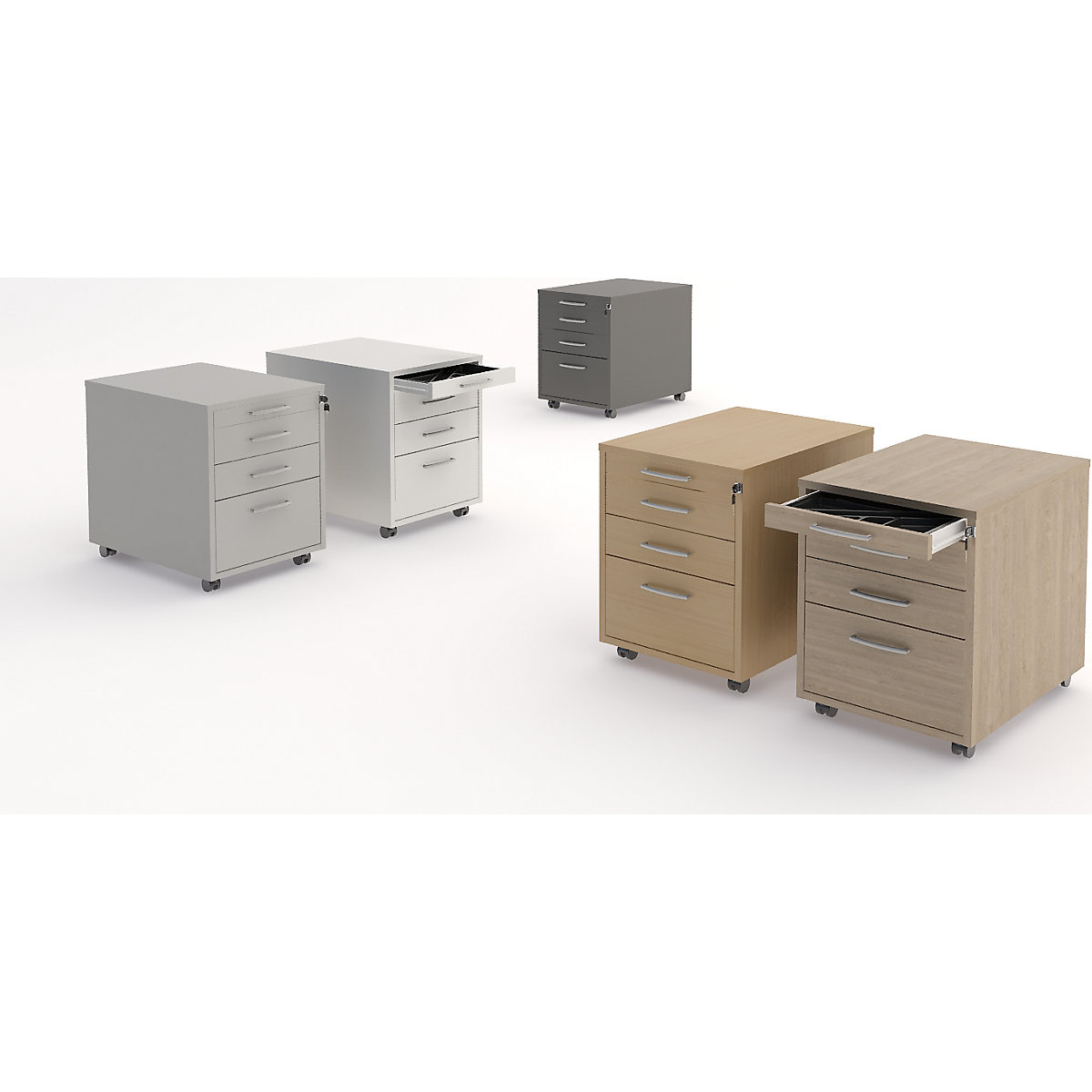 Rollcontainer Miami, 4 Schubladen (Produktabbildung 4)-3