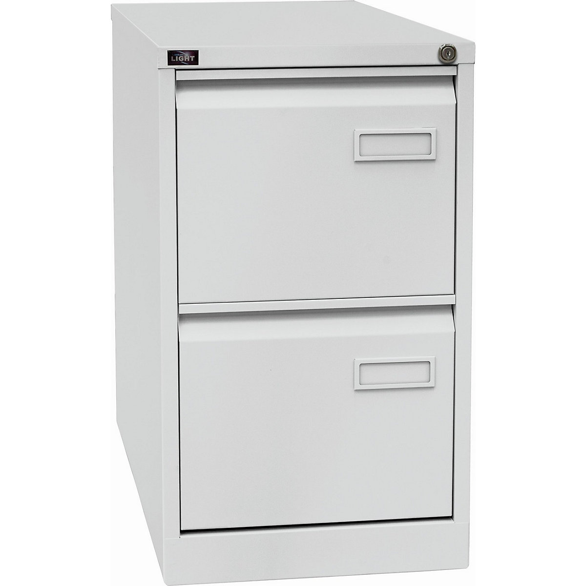 Hängeregistraturschrank LIGHT, 1-bahnig BISLEY, 2 Schübe, DIN A4, lichtgrau-3