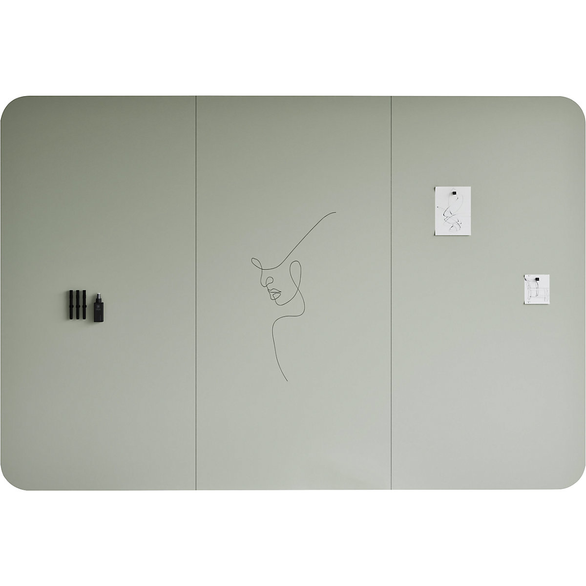 Design-XXL-Whiteboard VisuWall Curve Chameleon (Produktabbildung 6)-5