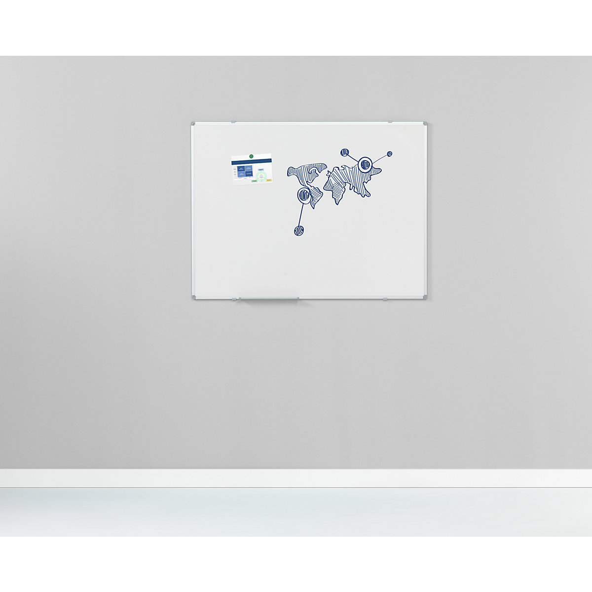 Whiteboard-Set Economy inkl. Zubehör eurokraft pro (Produktabbildung 3)-2