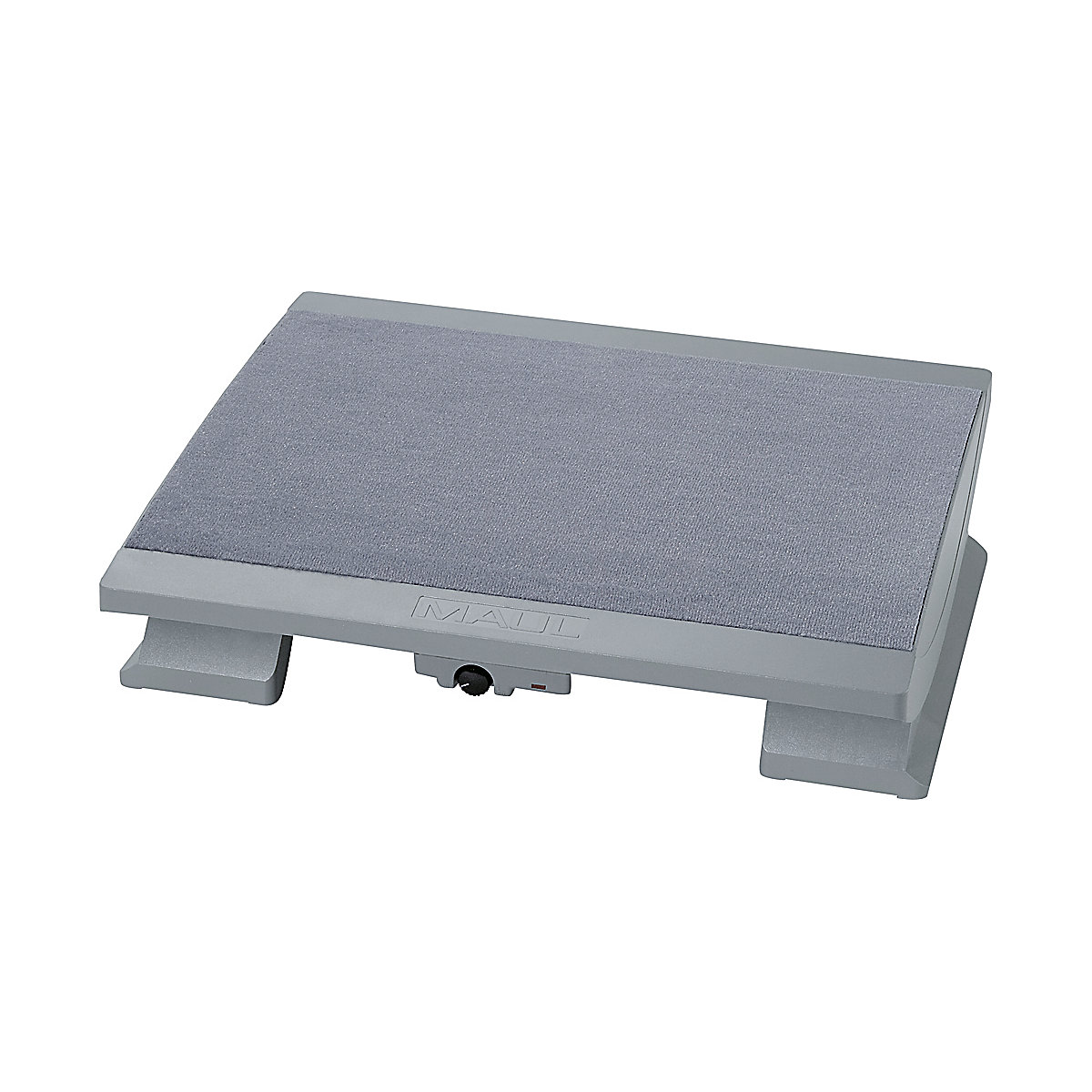 MAUL Fußstütze, ergonomisch, Ausführung mit Heizfunktion und Teppichbelag, grau