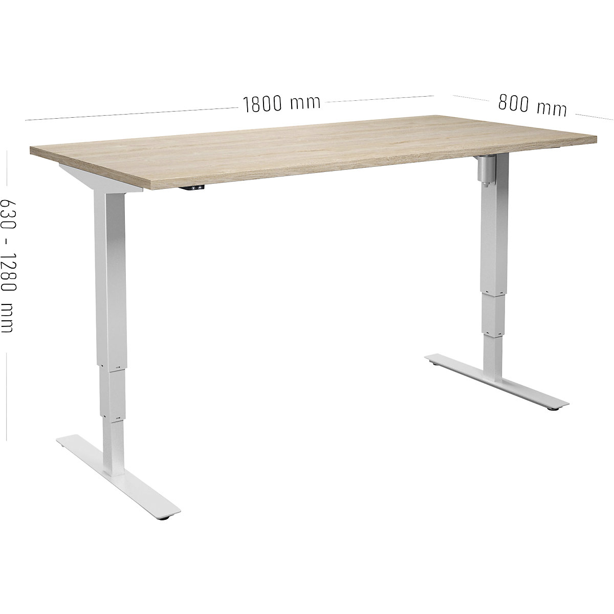 Schreibtisch Atlanta, elektrisch höhenverstellbar (Produktabbildung 12)-11