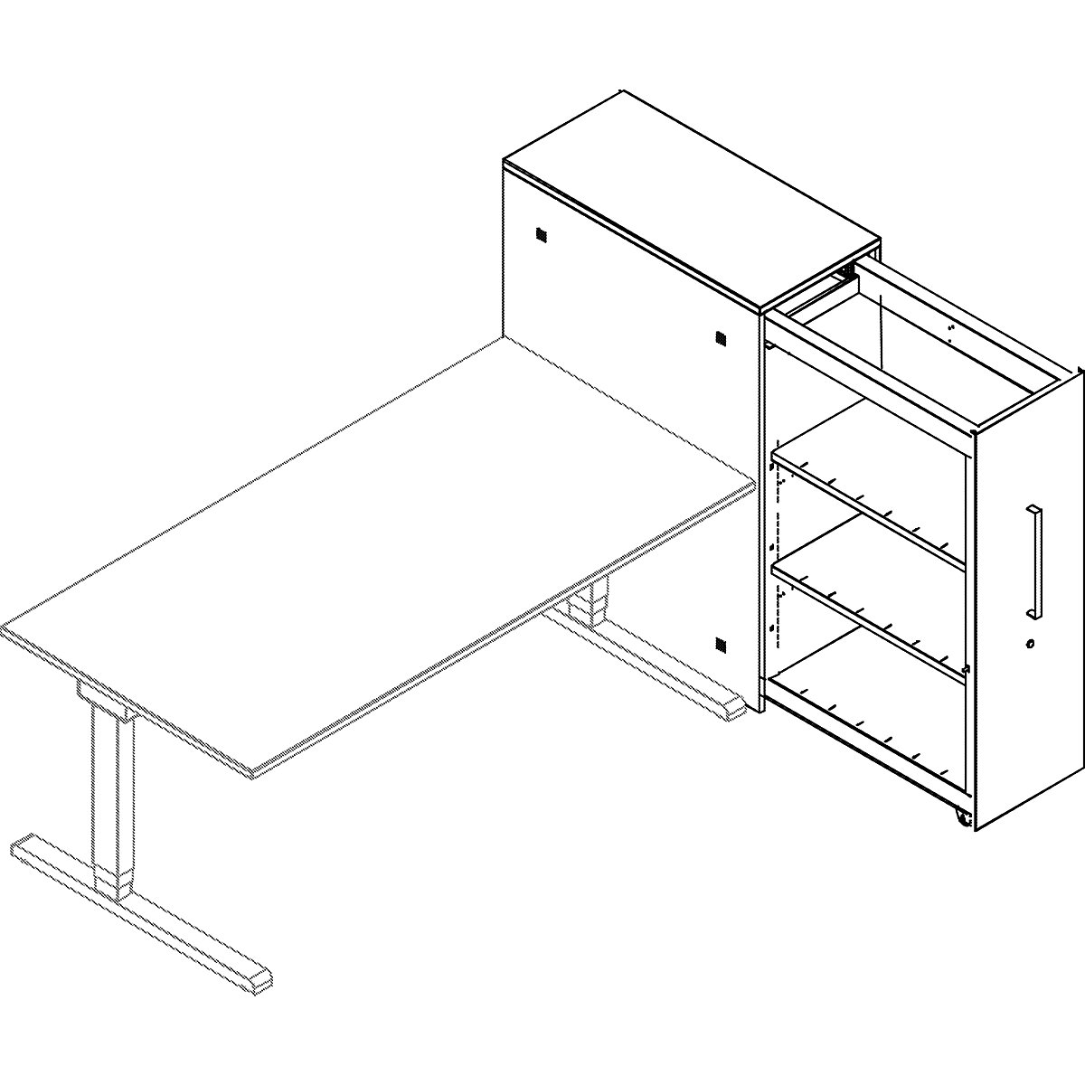 Hochauszugschrank mauser (Produktabbildung 2)-1