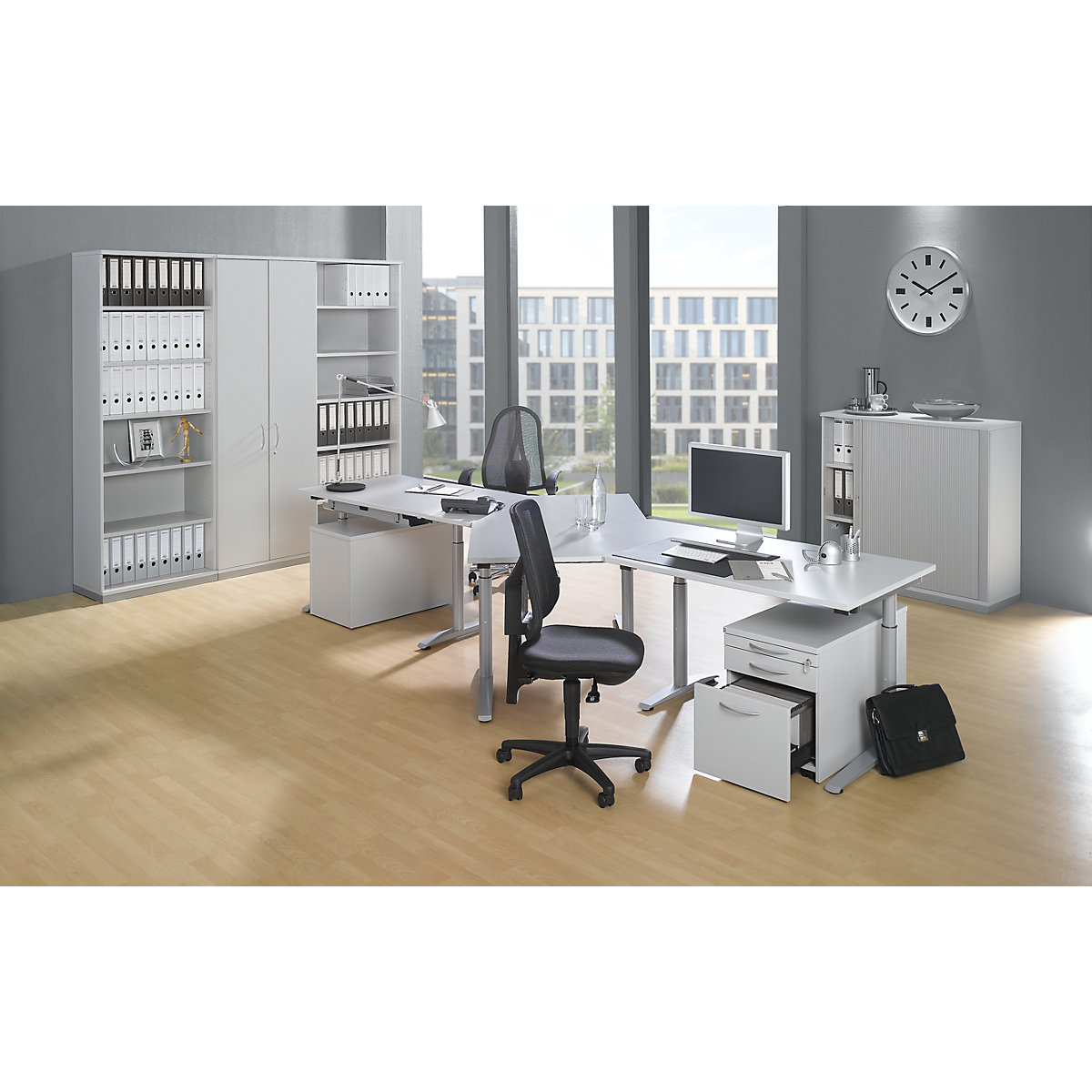 Schreibtisch mit C-Fußgestell HANNA (Produktabbildung 2)-1