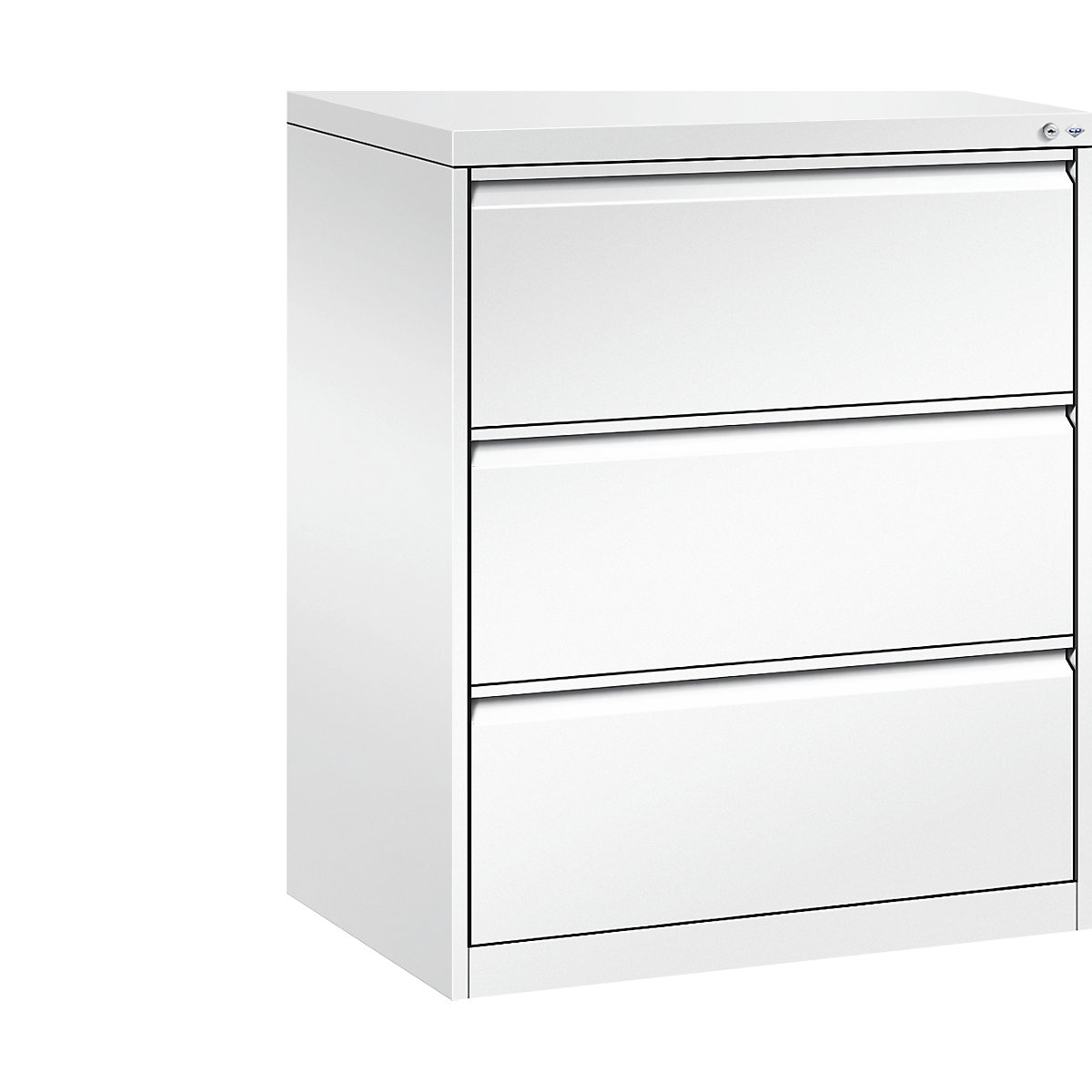 Karteikartenschrank ACURADO C+P, 2-bahnig, 3 Schübe, verkehrsweiß-0