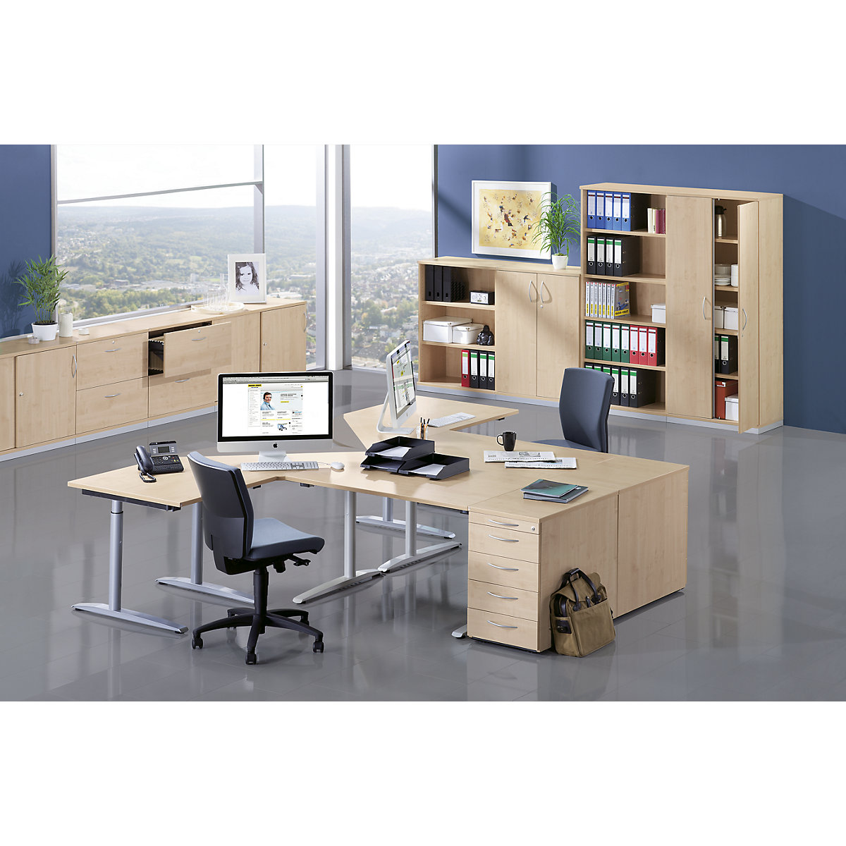 Schreibtisch mit 4-Fußgestell THEA (Produktabbildung 4)-3