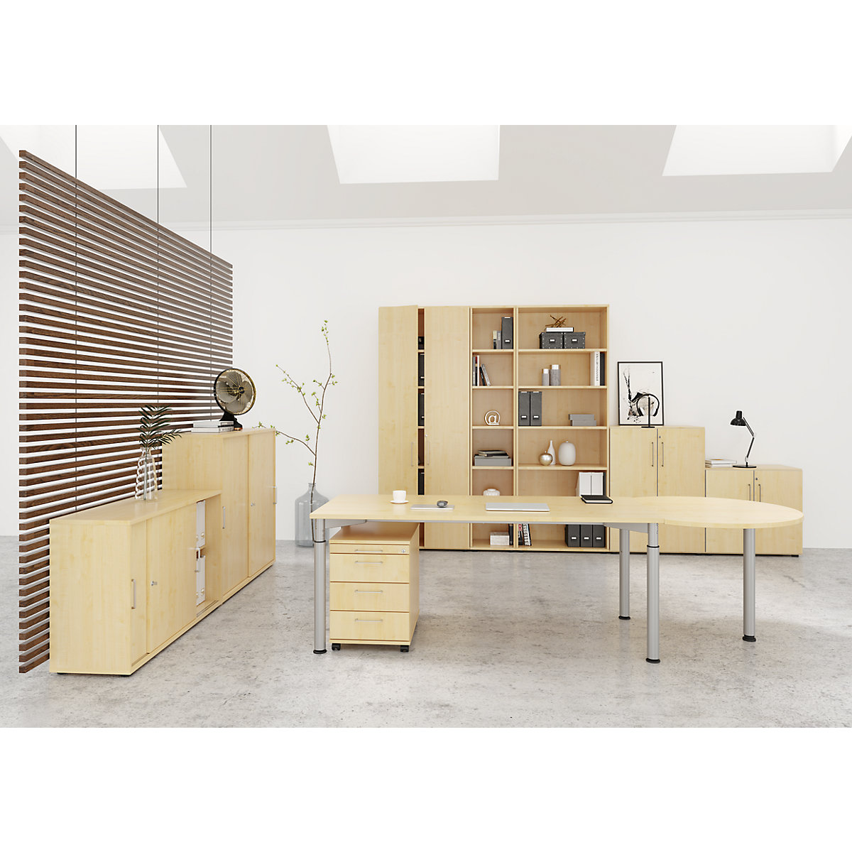 Schreibtisch mit 4-Fuß-Gestell VERA-ZWO (Produktabbildung 2)-1