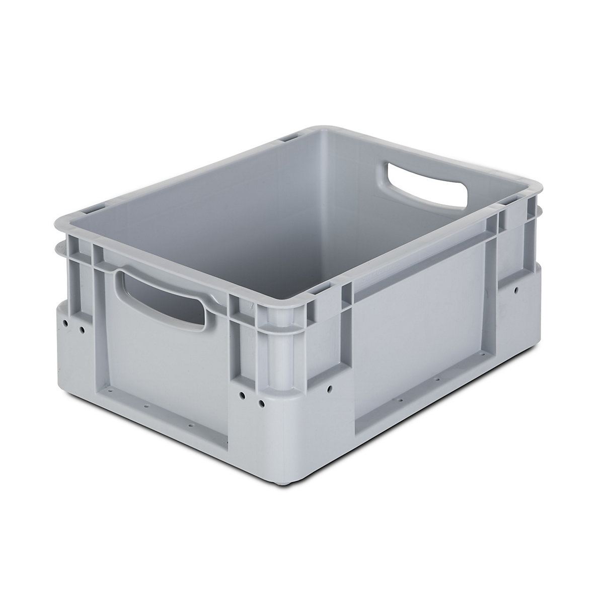 Bac industriel pour charges lourdes, capacité 15 l, L x l x h 400 x 300 x 180 mm, lot de 5, gris