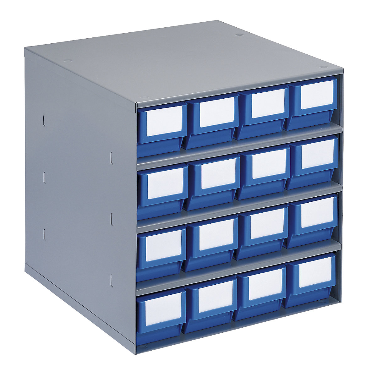 Bloc-tiroir, charge max. 75 kg, h x l x p 395 x 376 x 400 mm, 16 tiroirs, tiroirs bleus-0
