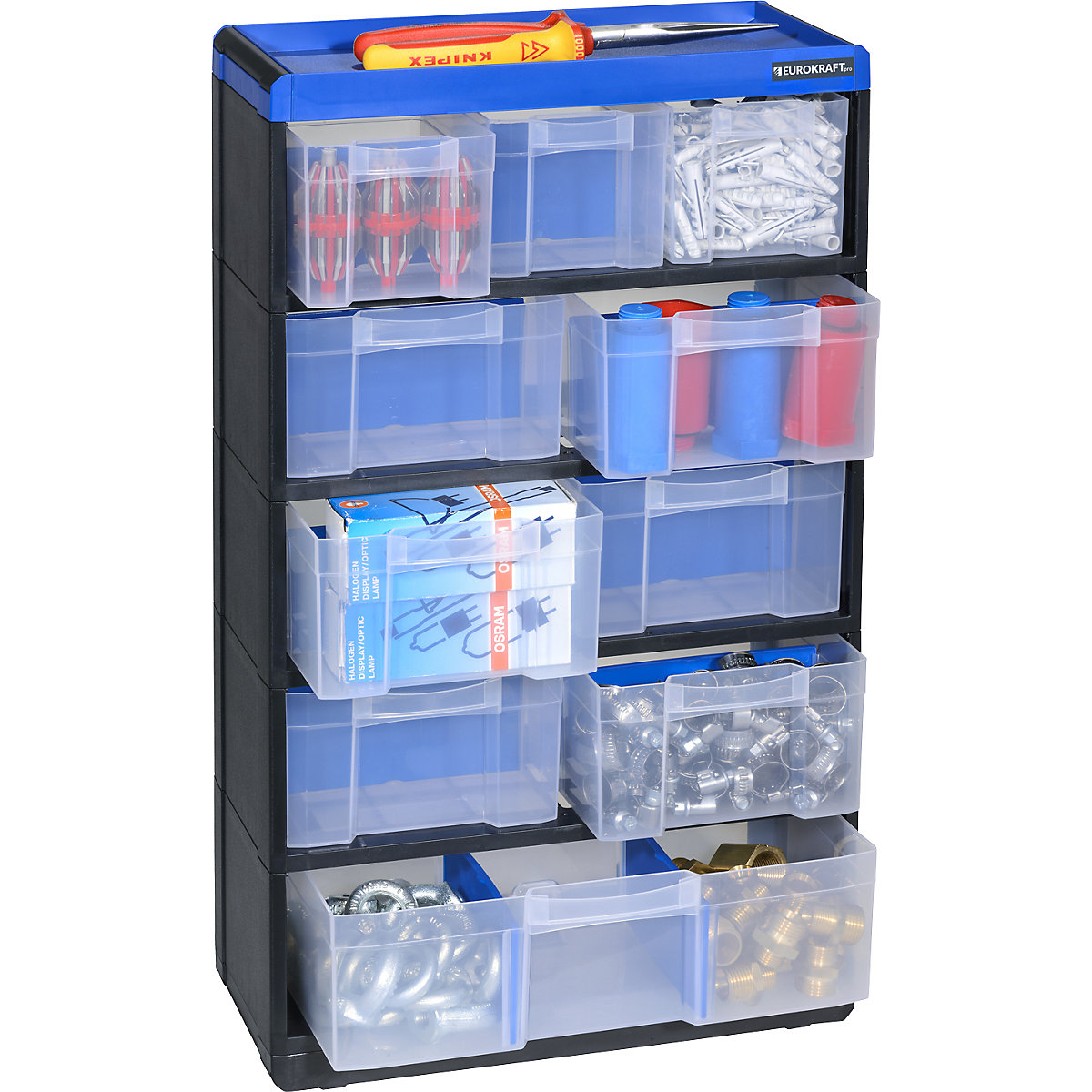 Bloc-tiroirs pour petites pièces VARIOPLUS PRO – eurokraft pro (Illustration du produit 2)-1
