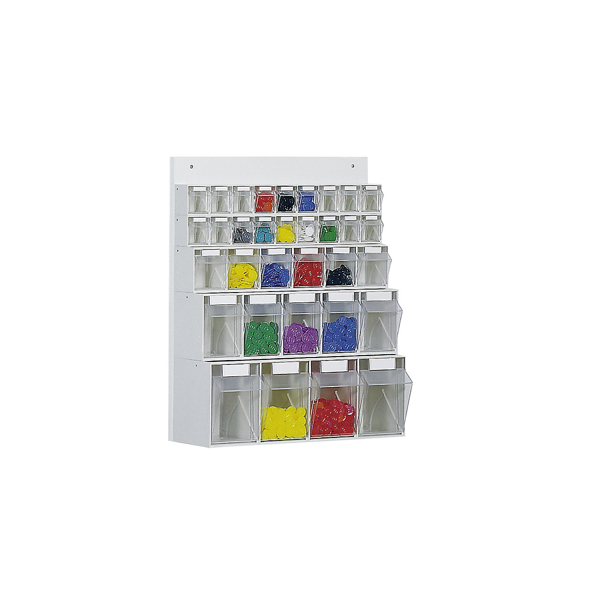 Combinaison de bacs pivotants en polystyrène, h x l x p 685 x 600 x 185 mm, 33 bacs-0