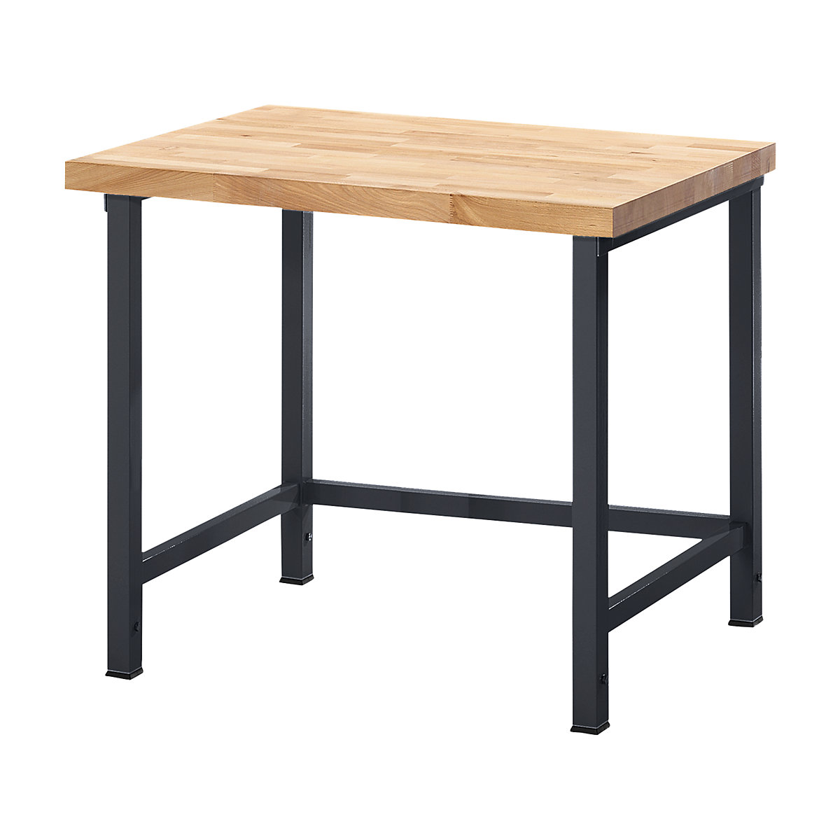 Bancada de trabalho ajustável em altura, estrutura modular – eurokraft pro, sem estrutura inferior, largura 1250 mm, armação antracite metalizado-0