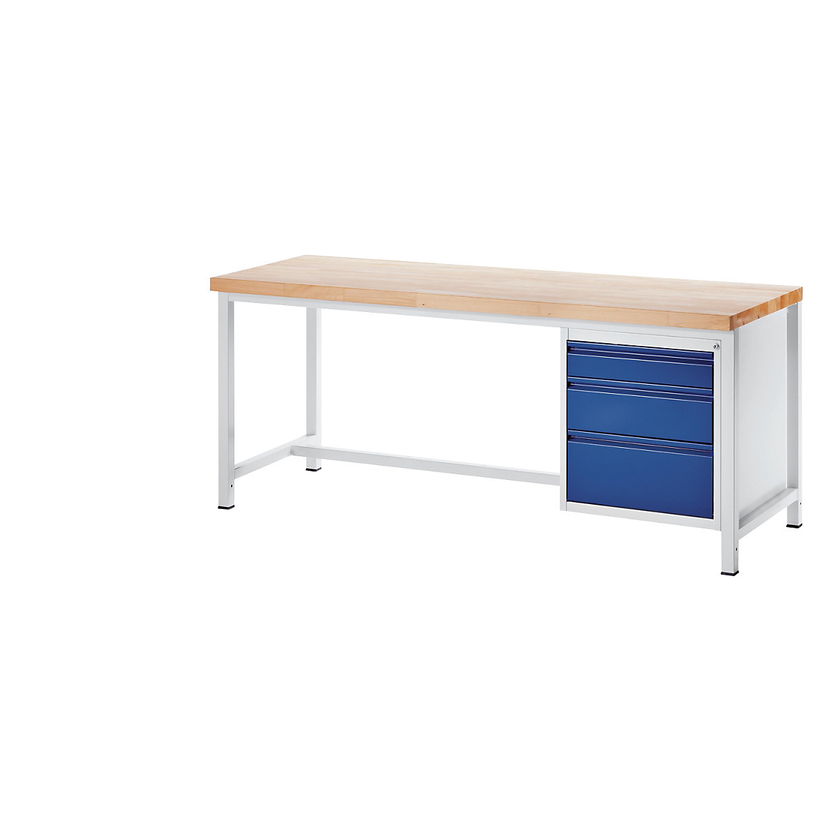 Bancada de trabalho, estrutura modular – RAU, 3 gavetas, tamanho L 1 x 120/180/240 mm de altura, profundidade 700 mm, largura 2000 mm-0