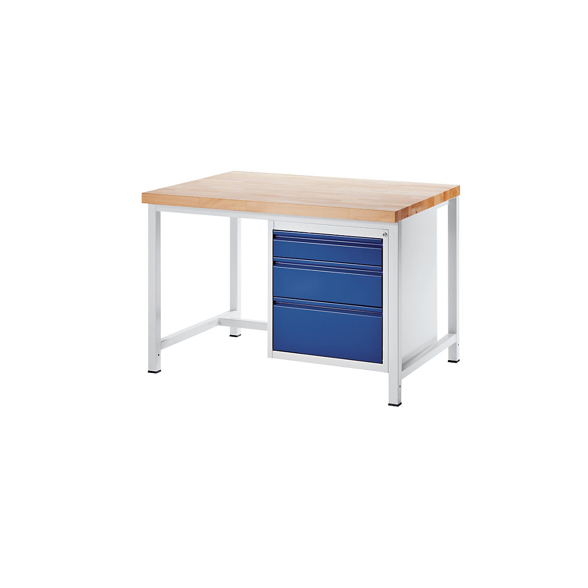 Bancada de trabalho, estrutura modular – RAU, 3 gavetas, tamanho L 1 x 120/180/240 mm de altura, profundidade 900 mm, largura 1250 mm-0