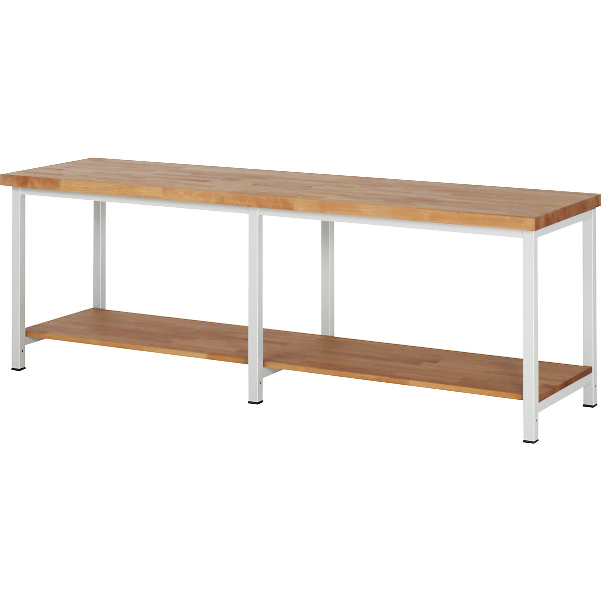 Bancada de trabalho, estrutura modular série 8000 – eurokraft pro, 1 prateleira, LxP 2500 x 700 mm-0