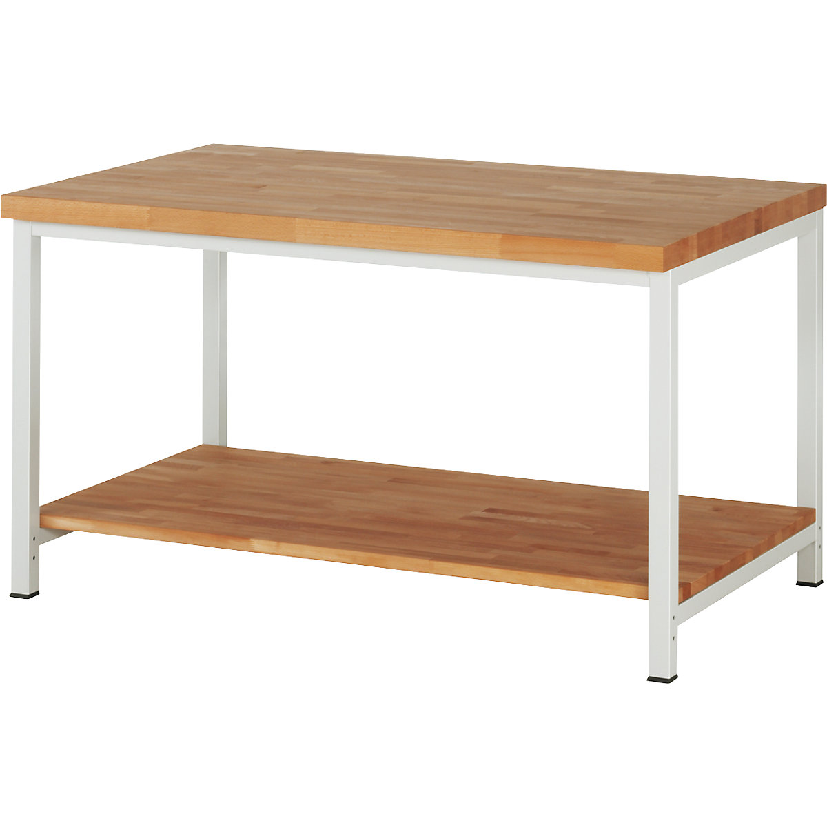 Bancada de trabalho, estrutura modular série 8000 – eurokraft pro, 1 prateleira, LxP 1500 x 900 mm-0