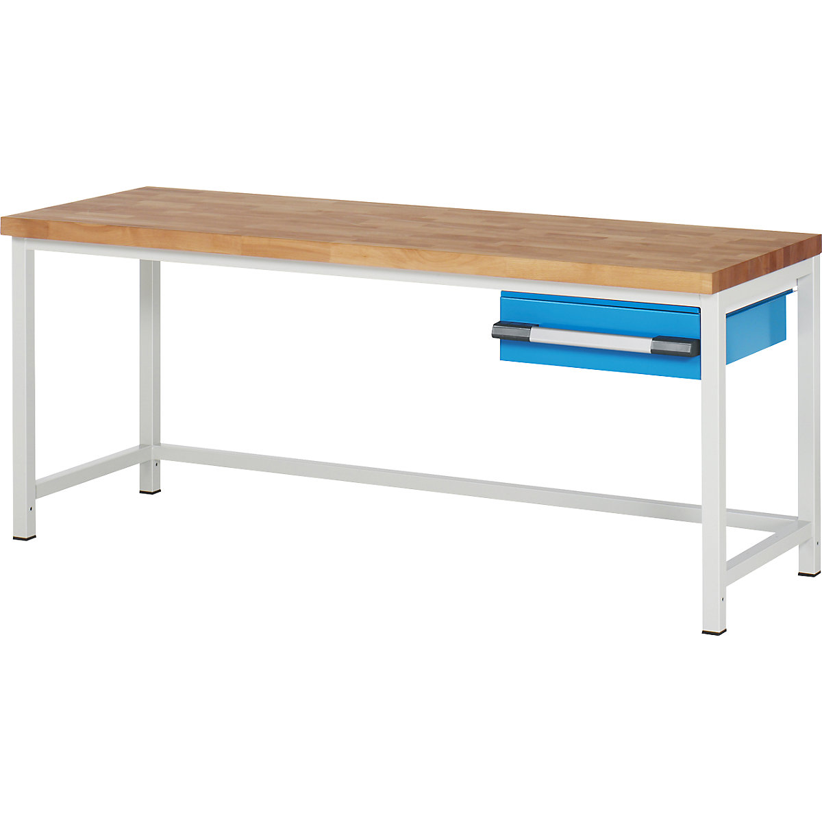Bancada de trabalho, estrutura modular série 8000 – eurokraft pro, 1 gaveta de 150 mm, LxP 2000 x 700 mm-0