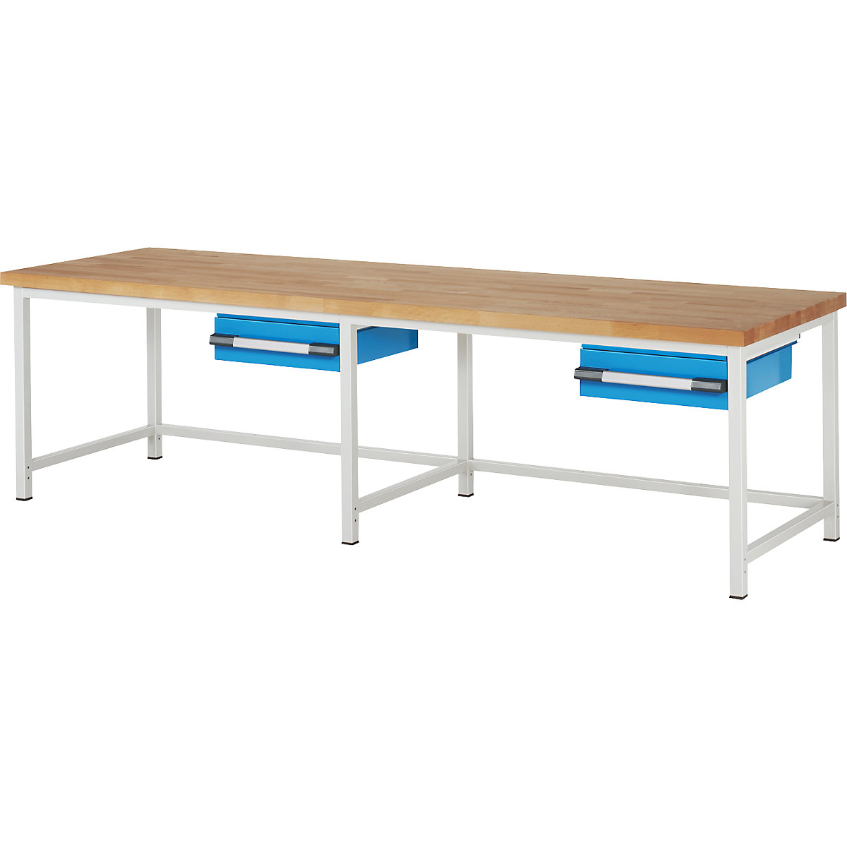 Bancada de trabalho, estrutura modular série 8000 – eurokraft pro, 1 gaveta de 150 mm, LxP 3000 x 900 mm-0
