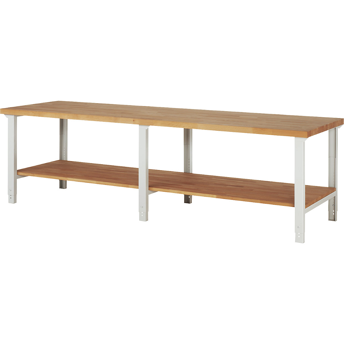 Bancada de trabalho, sistema modular série 7000 – eurokraft pro, 1 prateleira, LxP 3000 x 900 mm-0