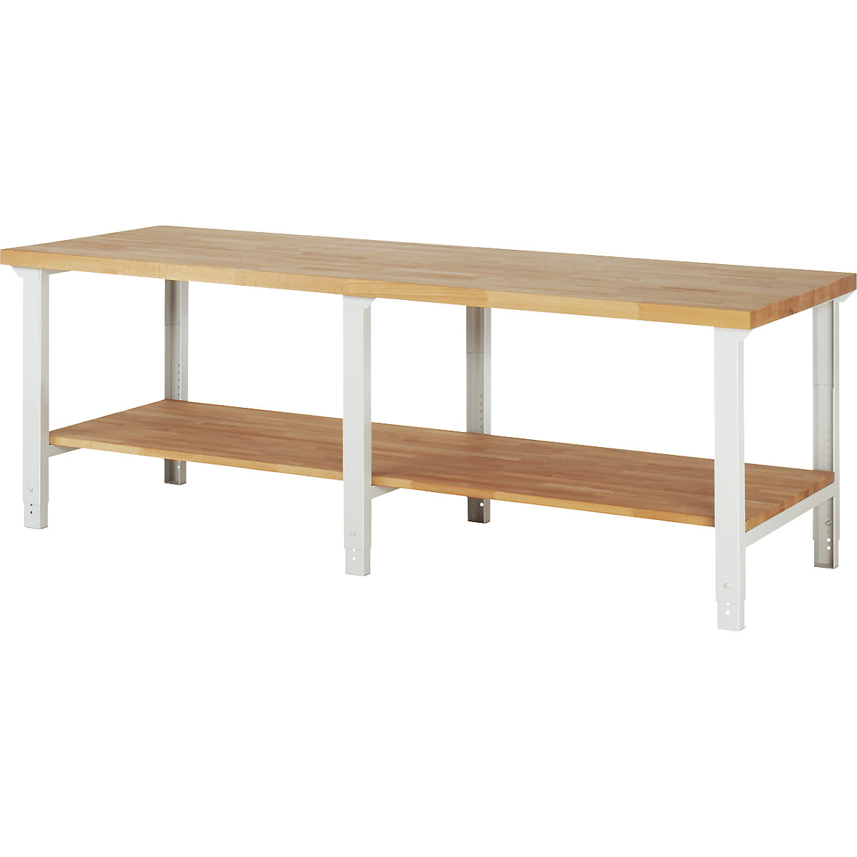 Bancada de trabalho, sistema modular série 7000 – eurokraft pro, 1 prateleira, LxP 2500 x 900 mm-0