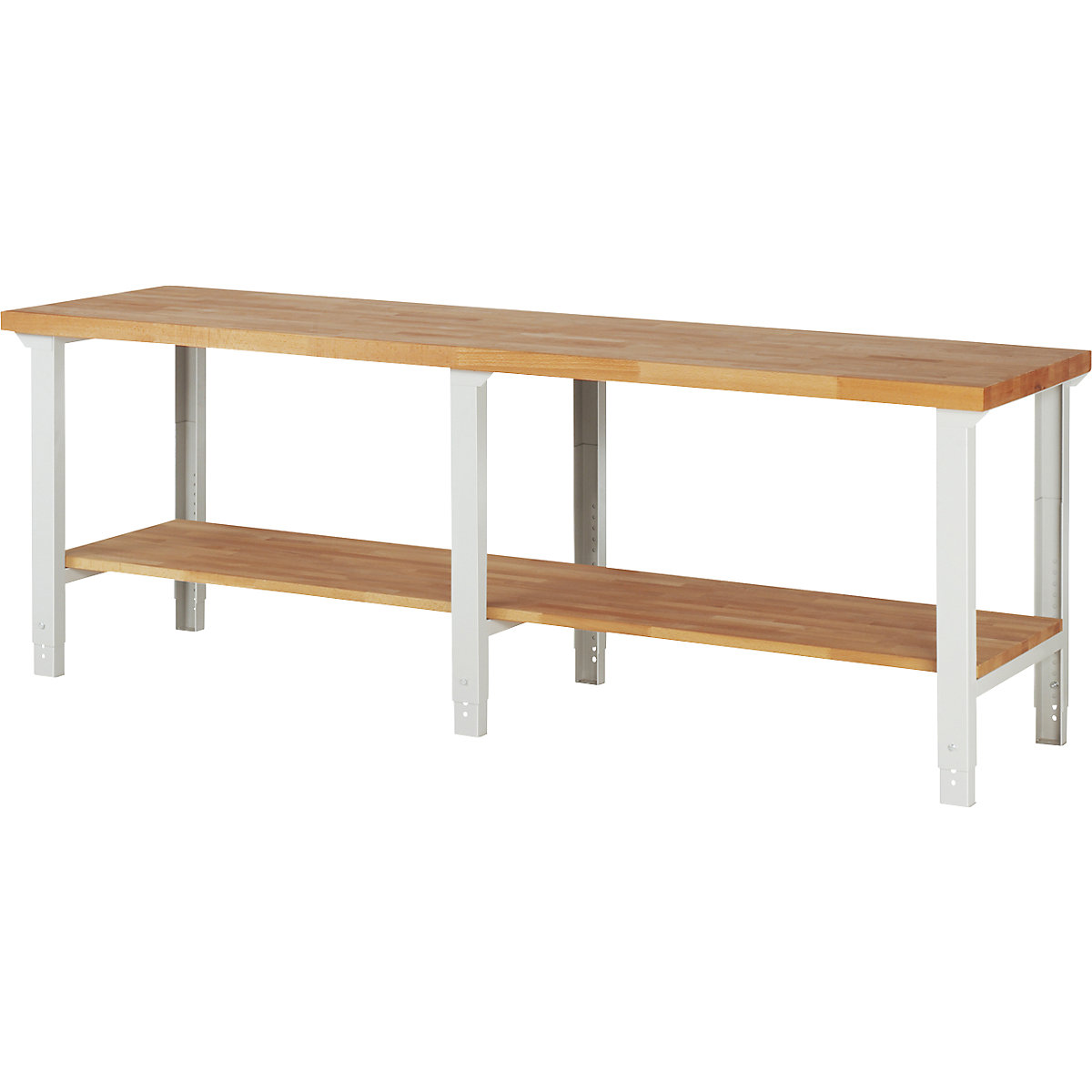 Bancada de trabalho, sistema modular série 7000 – eurokraft pro, 1 prateleira, LxP 2500 x 700 mm-0