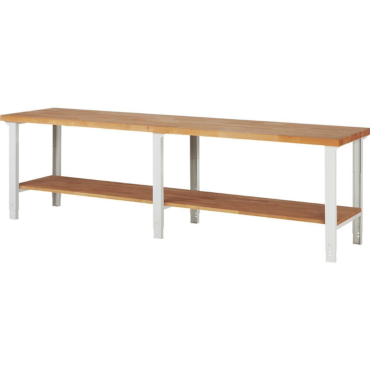 Bancada de trabalho, sistema modular série 7000 – eurokraft pro, 1 prateleira, LxP 3000 x 700 mm-0