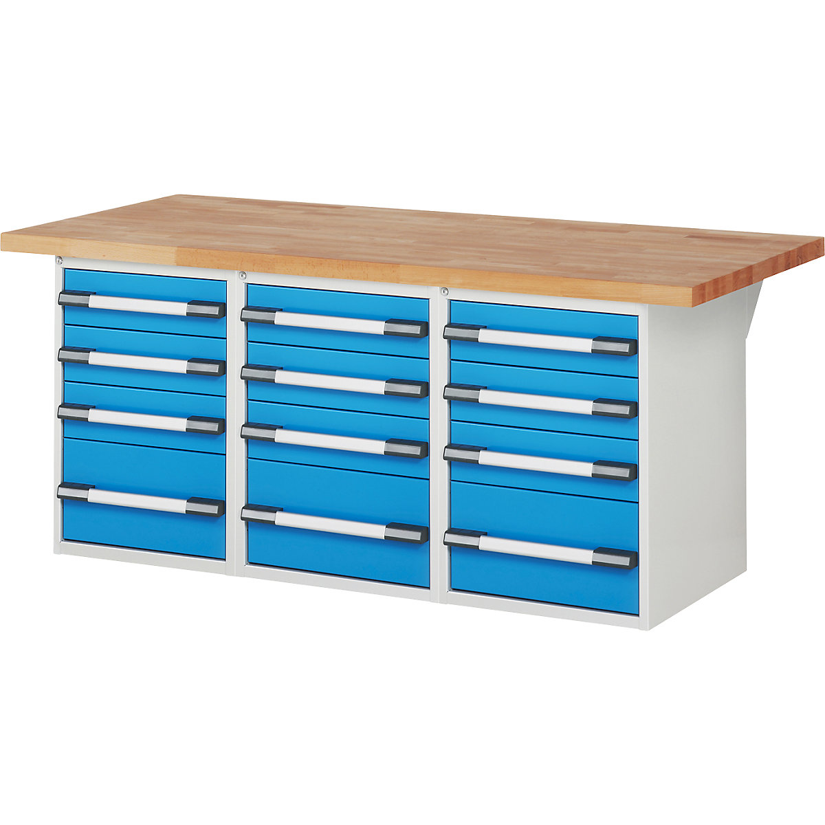 Bancada de trabalho, sistema modular série 7000 – eurokraft pro, 12 gavetas, LxP 2000 x 900 mm-0