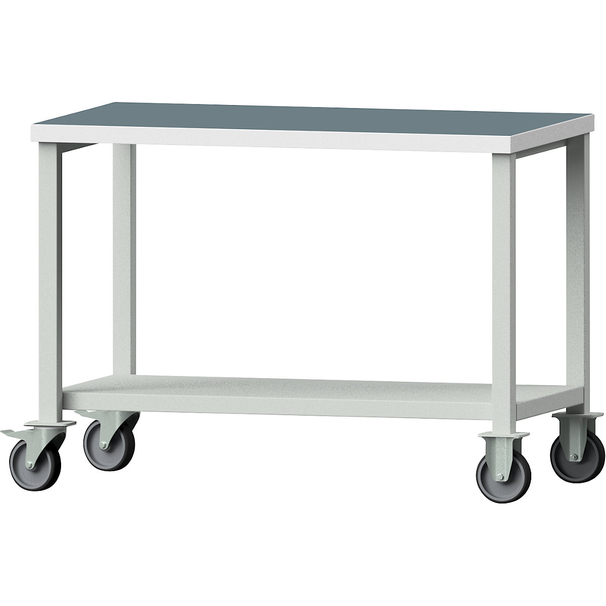 Bancada de trabalho compacta – ANKE, largura 1140 mm, com prateleira, móvel, tampo universal-0