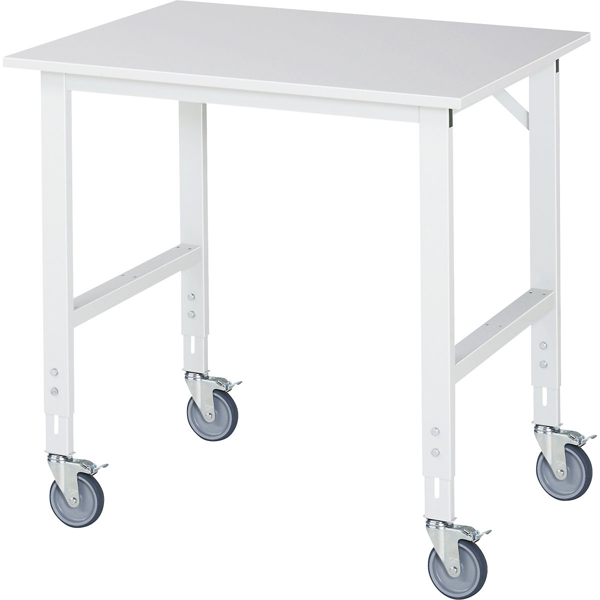 Mesa de trabalho móvel – RAU, armação 60 x 30 mm, LxP do tampo 1000 x 800 mm, tampo em melamina-0