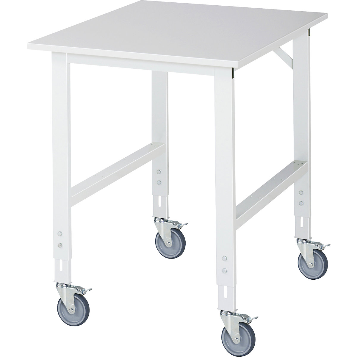 Mesa de trabalho móvel – RAU, armação 60 x 30 mm, LxP do tampo 750 x 1000 mm, tampo em melamina-0