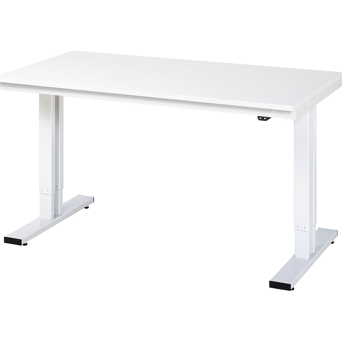 Mesa de trabalho com regulação elétrica da altura – capacidade de carga 300 kg – RAU, altura 720 – 1120 mm, tampo em melamina ESD, LxP 1500 x 800 mm-0