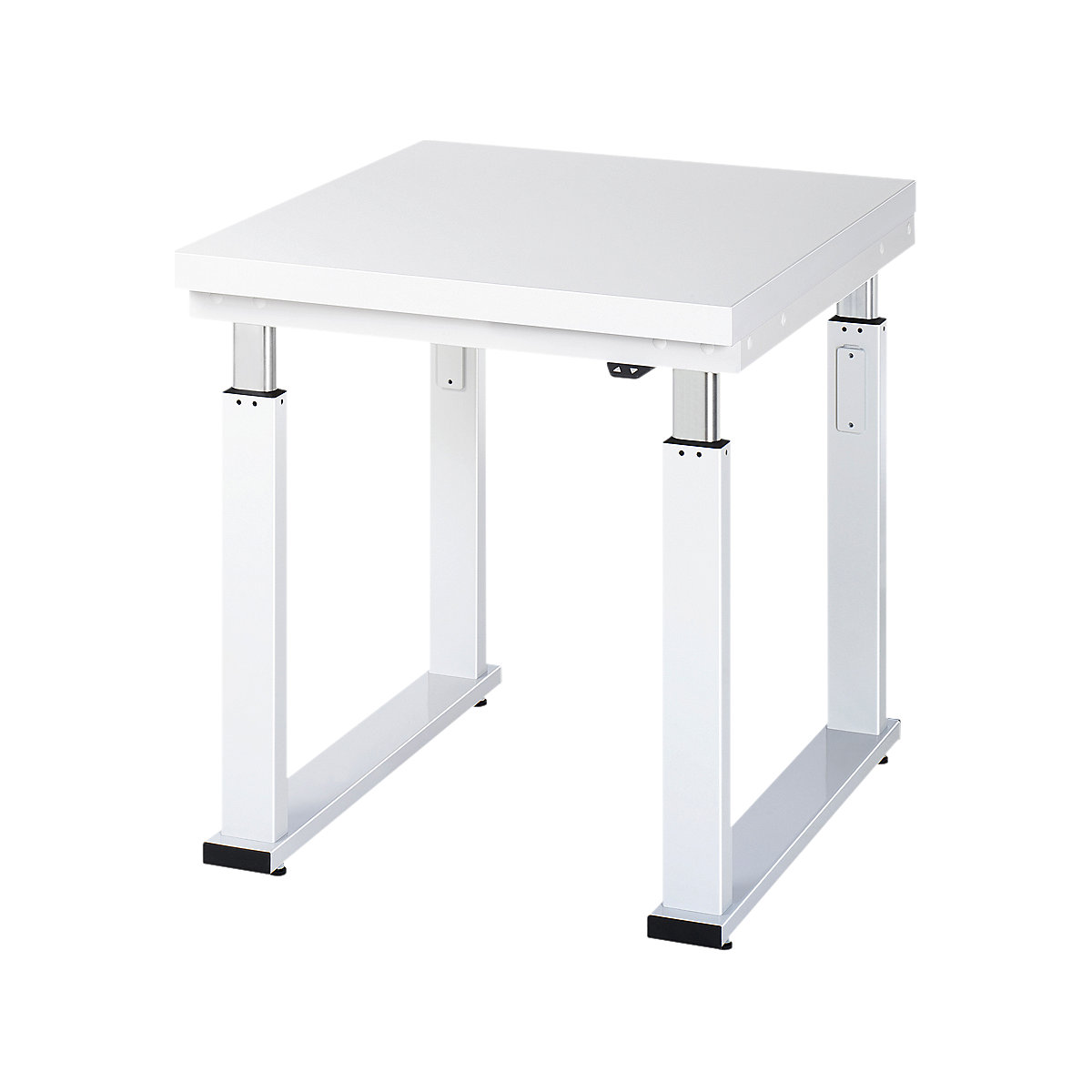 Mesa de trabalho com regulação elétrica da altura – capacidade de carga 600 kg – RAU, altura 740 – 1140 mm, tampo em laminado duro, LxP 750 x 900 mm-0
