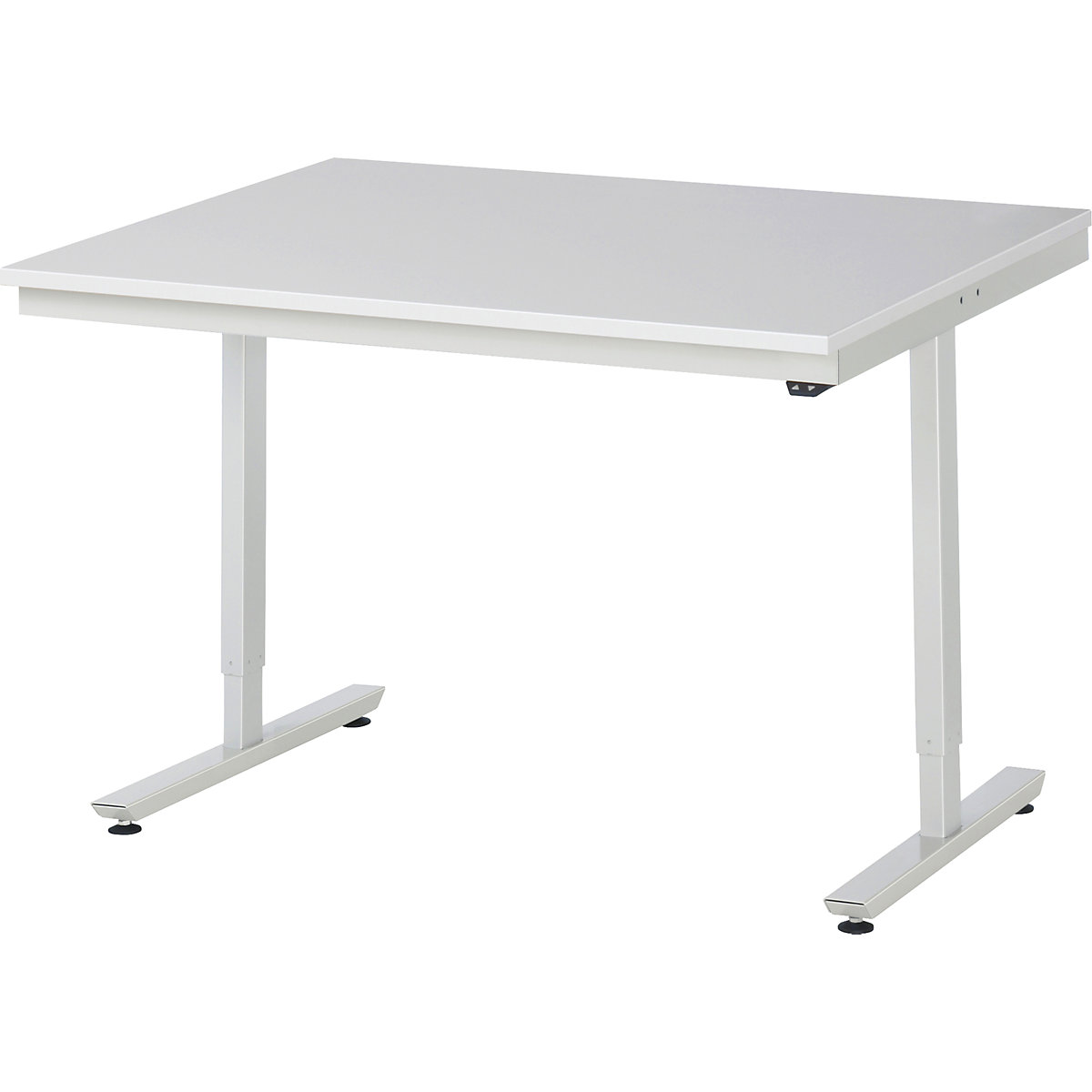 Mesa de trabalho, regulação elétrica da altura da série Adlatus – RAU, placa de aglomerado revestida a MF, altura 720 – 1120 mm, LxP 1250 x 1000 mm-0