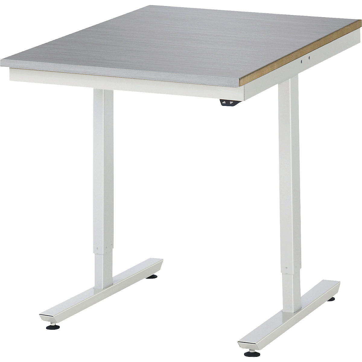 Mesa de trabalho, regulação elétrica da altura da série Adlatus – RAU, tampo em aço inoxidável, altura 720 – 1120 mm, LxP 750 x 1000 mm-0
