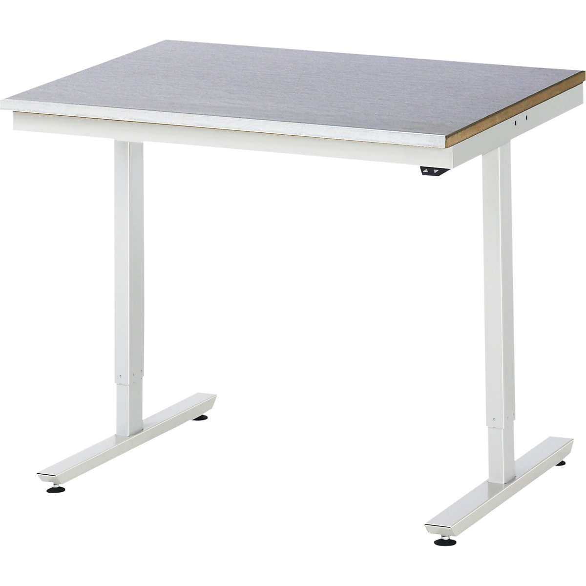Mesa de trabalho, regulação elétrica da altura da série Adlatus – RAU, tampo em chapa de aço, altura 720 – 1120 mm, LxP 1000 x 800 mm-0