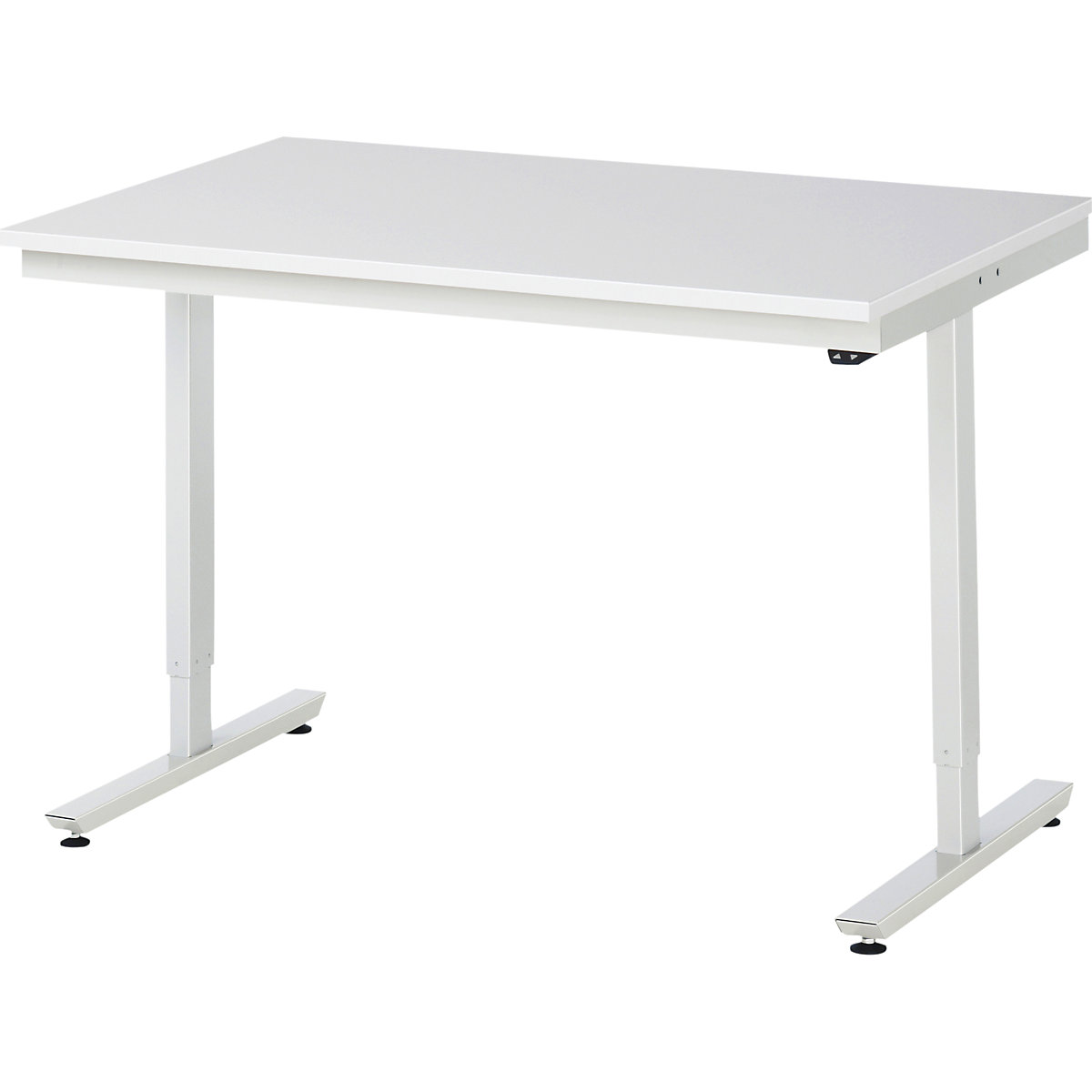 Mesa de trabalho, regulação elétrica da altura da série Adlatus – RAU, tampo em melamina ESD, altura 720 – 1120 mm, LxP 1250 x 800 mm-0
