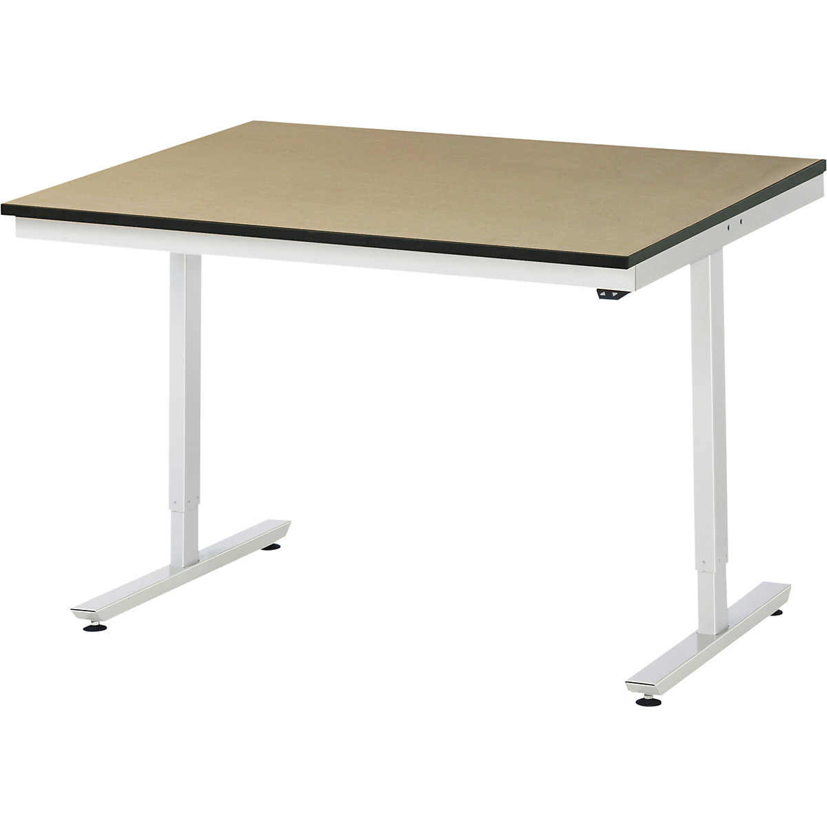 Mesa de trabalho, regulação elétrica da altura da série Adlatus – RAU, tampo em MDF, altura 720 – 1120 mm, LxP 1250 x 1000 mm-0