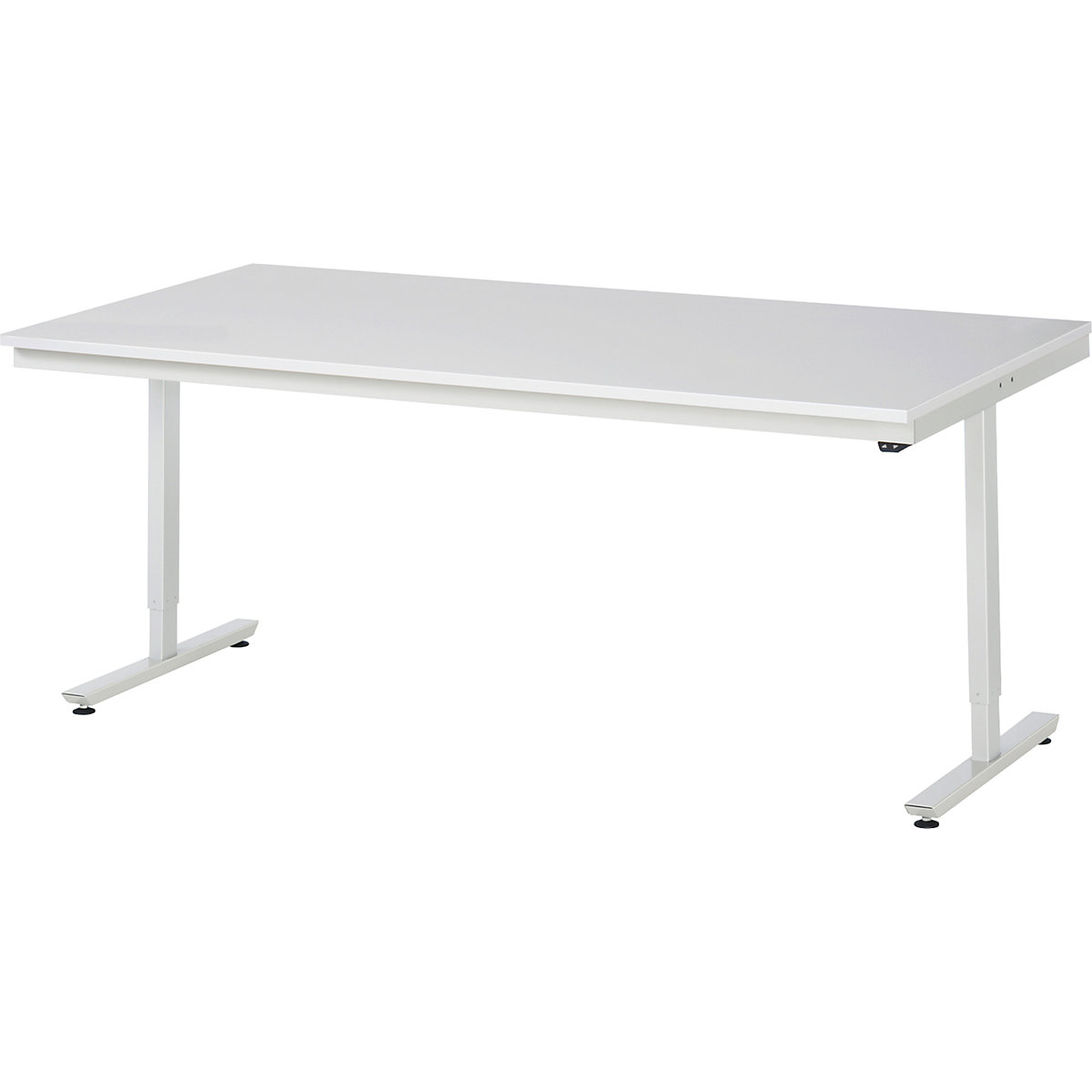 Mesa de trabalho, regulação elétrica da altura da série Adlatus – RAU, tampo em melamina ESD, altura 720 – 1120 mm, LxP 2000 x 1000 mm-0