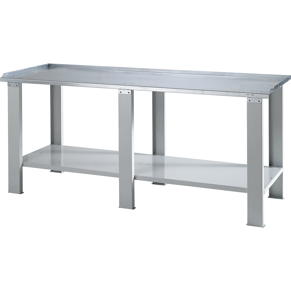 Bancada de trabalho, sistema modular – eurokraft basic, altura 850 mm, tampo de trabalho em chapa de aço, LxP 2000 x 700 mm-0