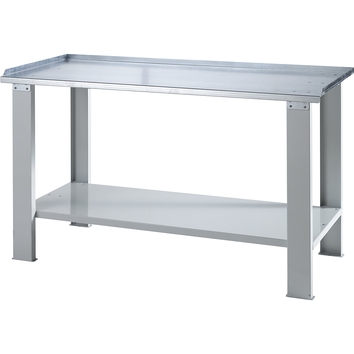 Bancada de trabalho, sistema modular – eurokraft basic, altura 850 mm, tampo de trabalho em chapa de aço, LxP 1500 x 700 mm-0