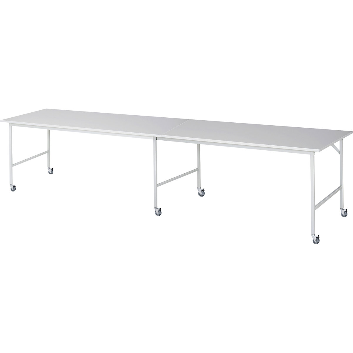 Mesa de trabalho, móvel, tampo em melamina, espessura 22 mm, 30 x 30 mm, LxPxA 4000 x 1000 x 900 mm-0