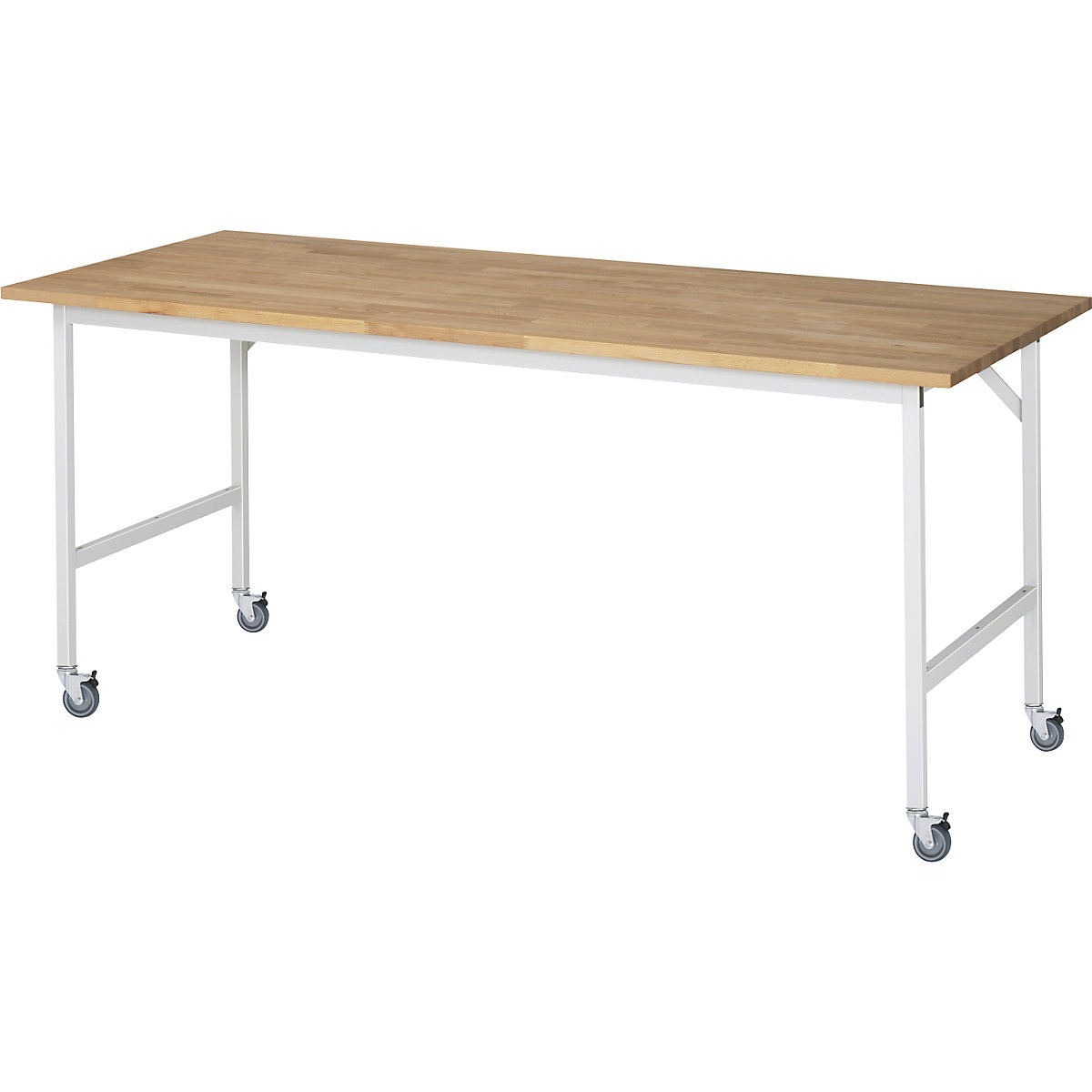 Mesa de trabalho, móvel, tampo de madeira maciça em faia, espessura 25 mm, 30 x 30 mm, LxPxA 2000 x 800 x 900 mm-0