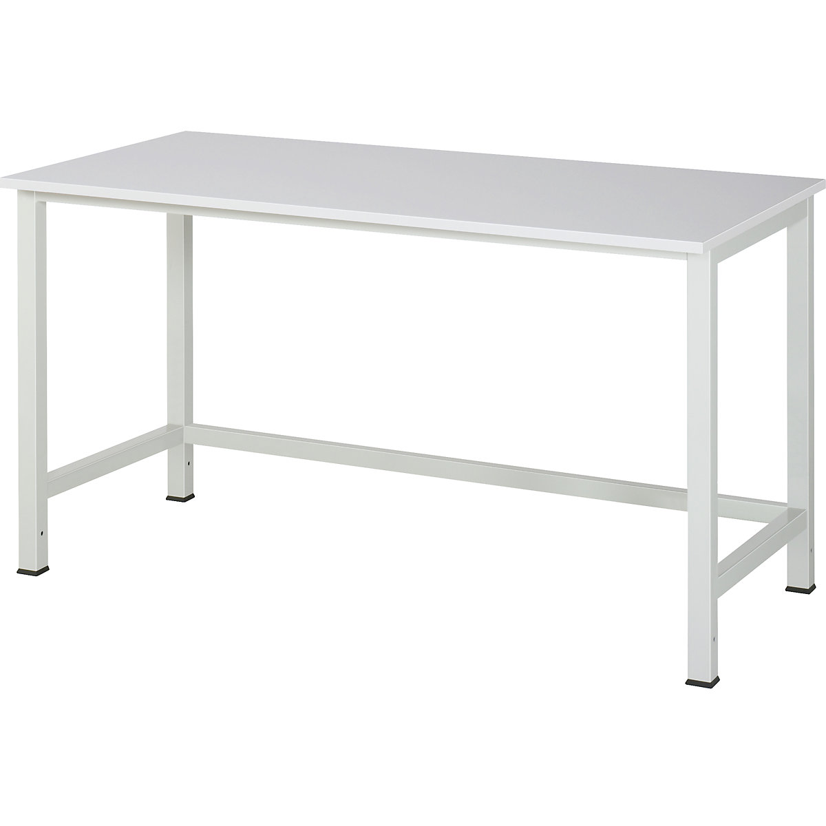 Mesa de trabalho para sistema de postos de trabalho Série 900 – RAU, altura 825 – 1025 mm, placa de aglomerado revestida a MF, largura 1500 mm-0