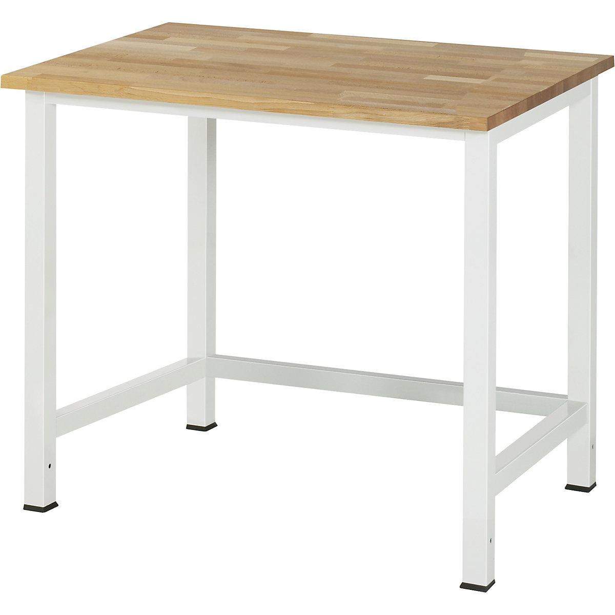 Mesa de trabalho para sistema de postos de trabalho Série 900 – RAU, altura 825 – 1025 mm, tampo de faia maciça, largura 1000 mm-0