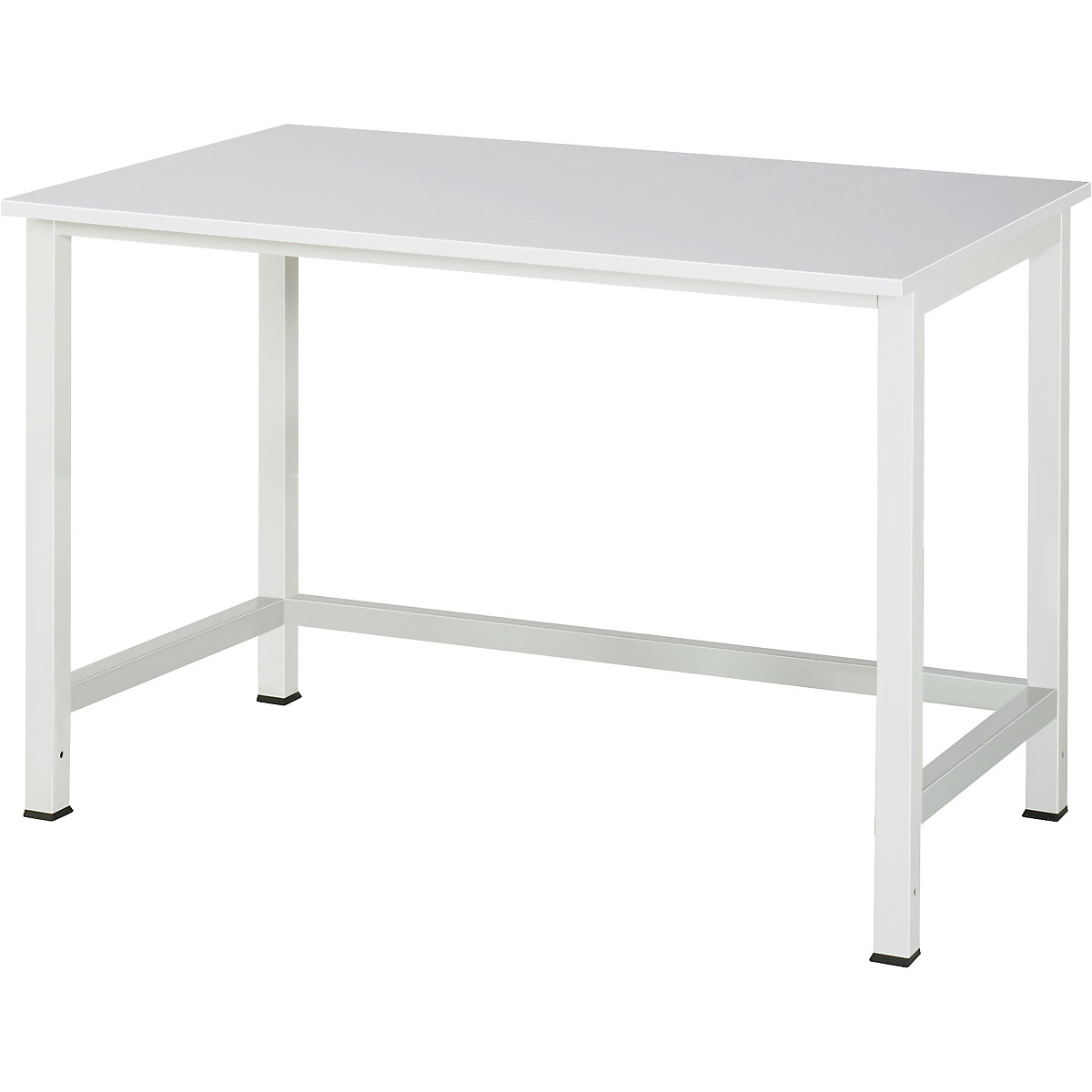 Mesa de trabalho para sistema de postos de trabalho Série 900 – RAU, altura 825 – 1025 mm, placa de aglomerado revestida a MF, largura 1250 mm-0