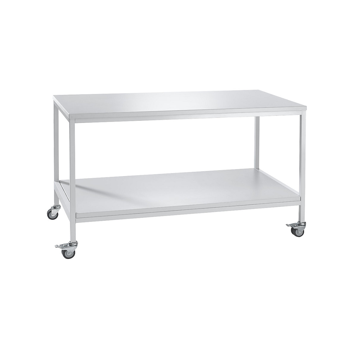 Mesa móvel para laboratório, com prateleira, capacidade de carga 200 kg, LxPxA 1200 x 750 x 900 mm-0